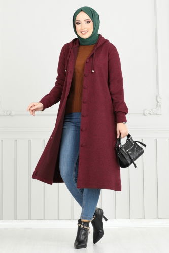 U.K.B. - Overcoat 22036UKB139 Burgundy