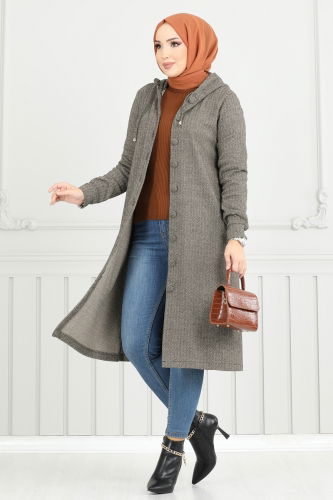 moda selvim Overcoat 22036UKB139 Vision - Thumbnail