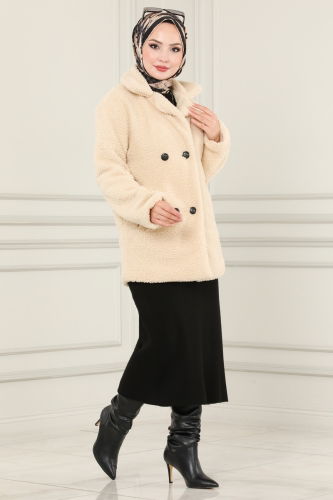 moda selvim Overcoat 220MP806 Vision - Thumbnail