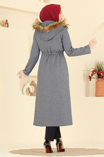 moda selvim كاب رمادي 24026UKB139 - Thumbnail