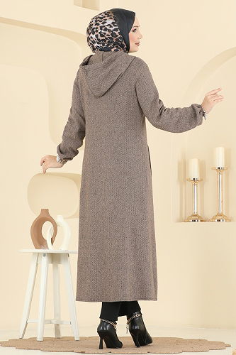 moda selvim Overcoat 24084UKBK1160 Vision - Thumbnail