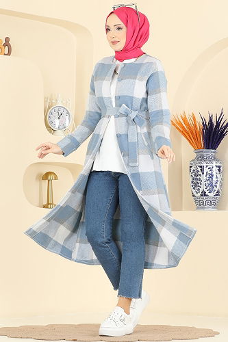 moda selvim كاب أزرق 24088UKBK1160 - Thumbnail