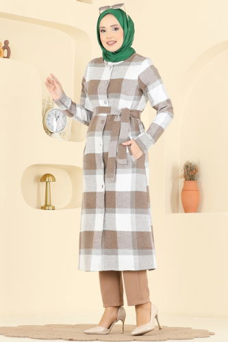 U.K.B.K. - Overcoat 24088UKBK1160 Brown