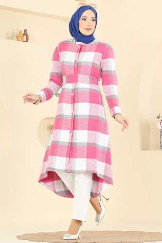 U.K.B.K. - Overcoat 24089UKBK1160 Fuchsia