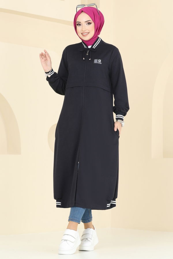 Overcoat 2592SL432 Navy Blue - 2