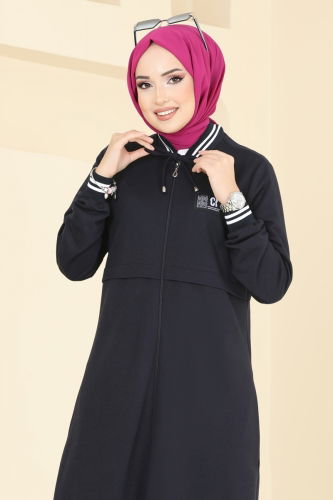 Overcoat 2592SL432 Navy Blue - 3