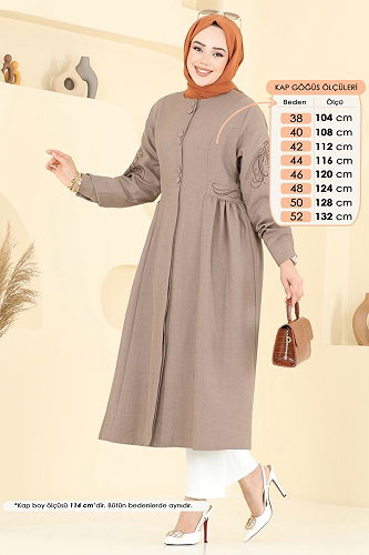 moda selvim كاب بيج غامق 2645SL432 - Thumbnail