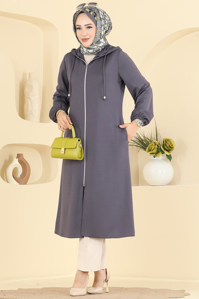 Overcoat 2963SLK540 Anthracite - Moda Selvim