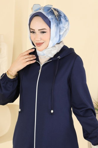 Overcoat 2963SLK540 Navy Blue - Moda Selvim