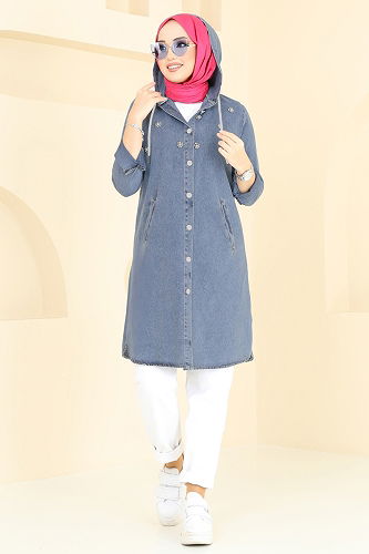 moda selvim كاب جينز فاتح 3006ZNE1011 - Thumbnail