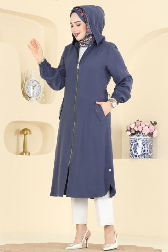 D.F.L. - Overcoat 3028DFL152 Navy Blue