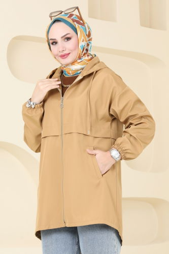 moda selvim Overcoat 3030KTR750 Latte - Thumbnail