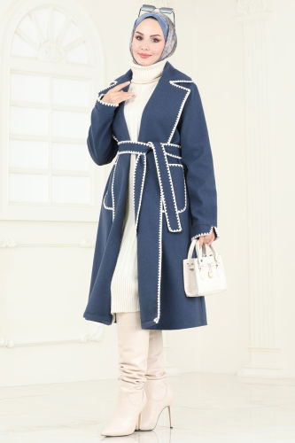 K.T.R. - Overcoat 3032KTR750 Navy Blue