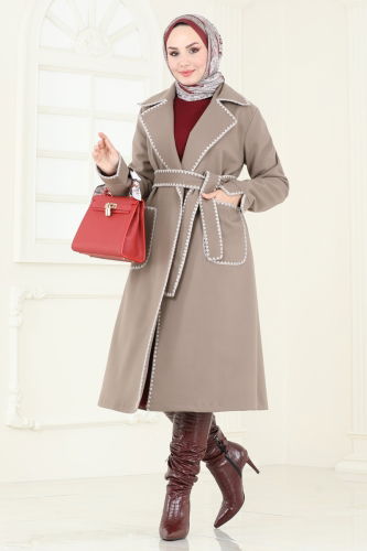 moda selvim Overcoat 3032KTR750 Vision - Thumbnail