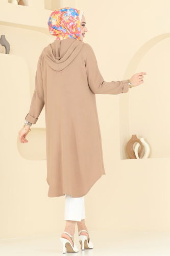 moda selvim Overcoat 3045KTR750 Latte - Thumbnail