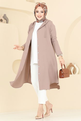 moda selvim Overcoat 3045KTR750 Vision - Thumbnail