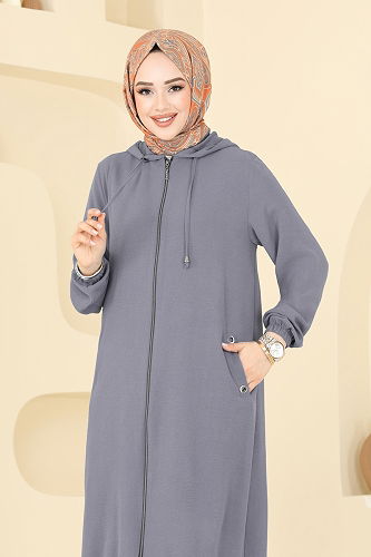 moda selvim كاب رمادي 3046KTR750 - Thumbnail