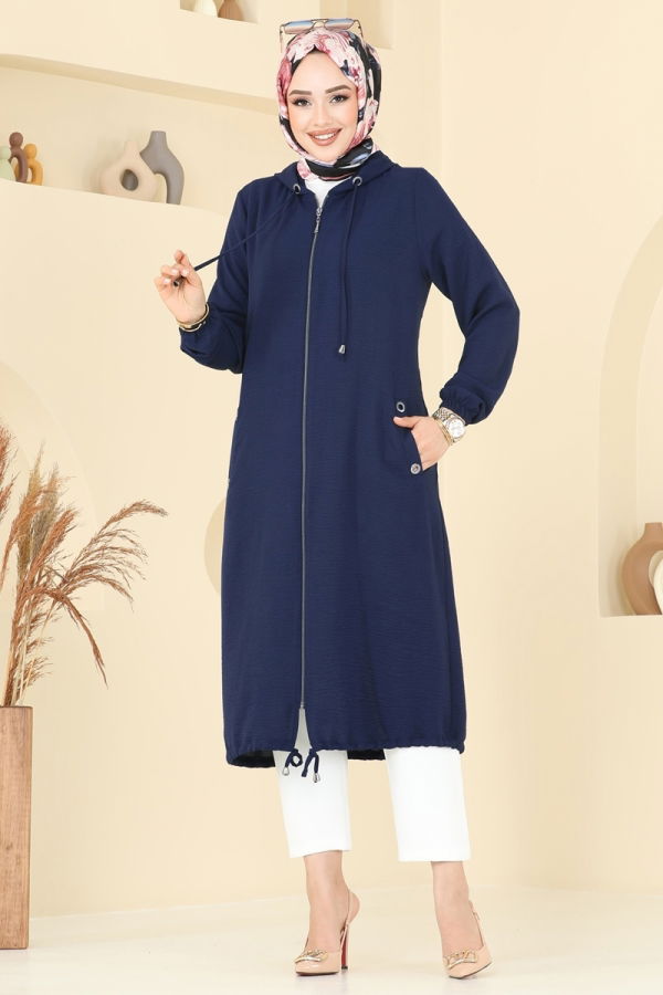 Modaselvim NET 20%+20% DISCOUNT IN THE CARD Overcoat 3046KTR750 Navy Blue