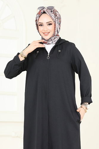 moda selvim كاب أسود 3048KTR750 - Thumbnail