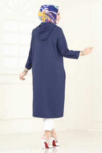 moda selvim كاب كحلي 3048KTR750 - Thumbnail