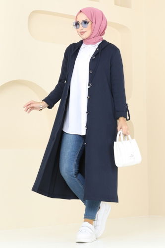 D.V.L. - Overcoat 305DVL817 Navy Blue