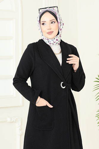 moda selvim كاب أسود 3073KTR750 - Thumbnail