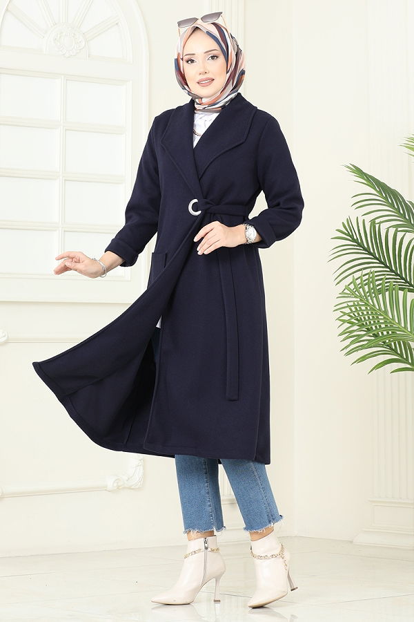 K.T.R. - Overcoat 3073KTR750 Navy Blue