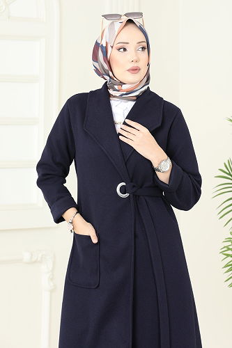 moda selvim كاب كحلي 3073KTR750 - Thumbnail