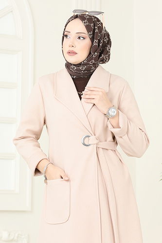 moda selvim كاب بيج 3073KTR750 - Thumbnail