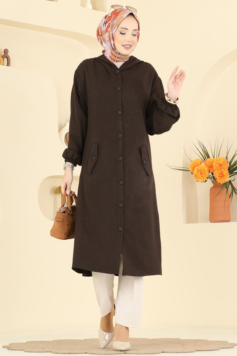Overcoat 3082KTR750 Bitter Brown - Moda Selvim
