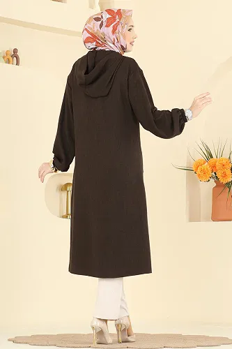 moda selvim Overcoat 3082KTR750 Bitter Brown - Thumbnail