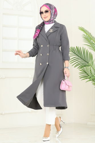 B.L.U. - Overcoat 3117BLU797 Anthracite