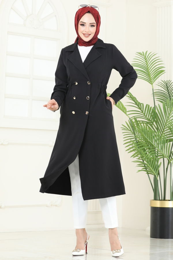 Modaselvim NET 20%+20% DISCOUNT IN THE CARD Overcoat 3117BLU797 Black