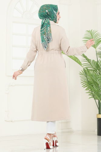 moda selvim كاب بيج 3117BLU797 - Thumbnail