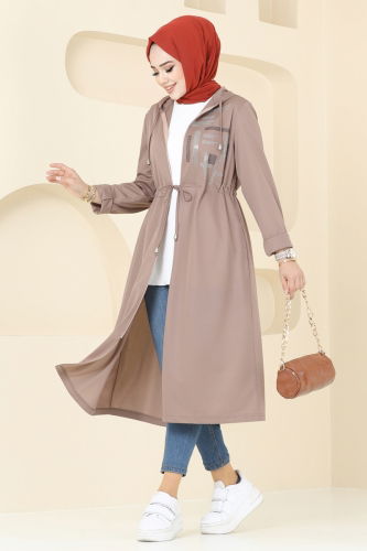 moda selvim Overcoat 314DVL817 Vision - Thumbnail