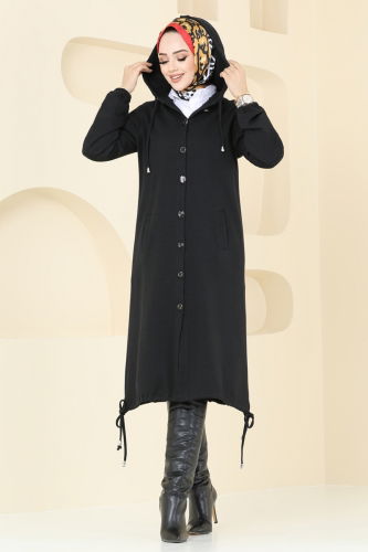 D.V.L. - Overcoat 320DVL817 Black