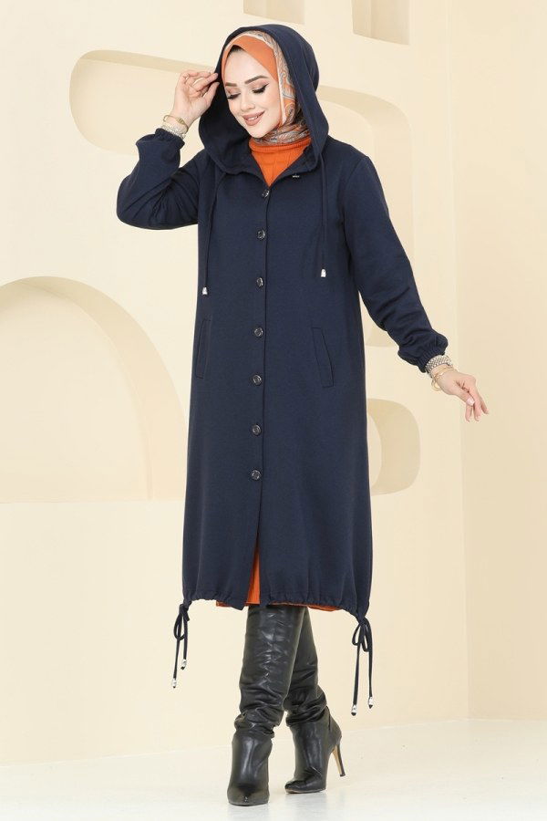 Overcoat 320DVL817 Navy Blue - 3