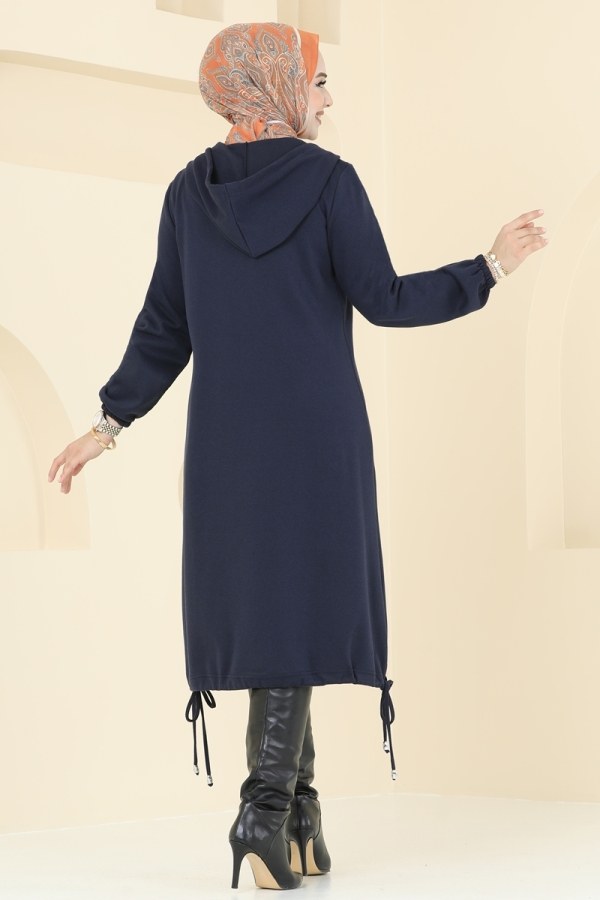 Overcoat 320DVL817 Navy Blue - 5