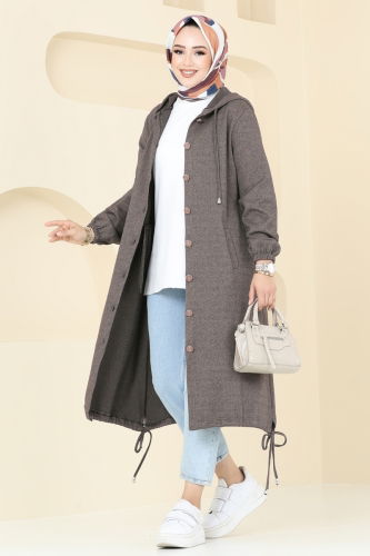 moda selvim Overcoat 320DVL817 Vision - Thumbnail