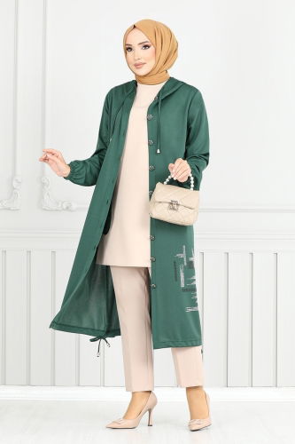MRV D.V.L. - Overcoat 324DVL897-M Emerald