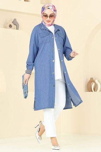 moda selvim كاب جينز فاتح 329MSA980 - Thumbnail