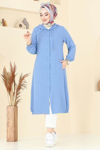 moda selvim كاب أزرق فاتح 361DVL817 - Thumbnail