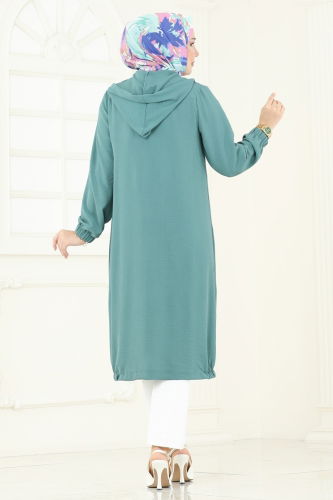 moda selvim كاب أخضر باهت 361DVL817 - Thumbnail