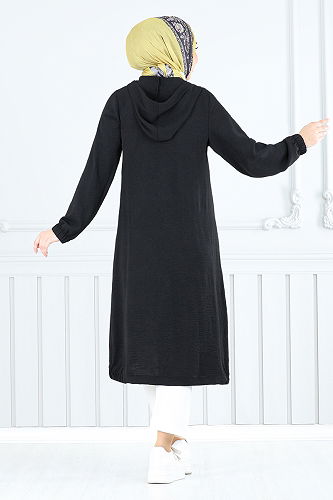 moda selvim كاب أسود 362DVL897-M - Thumbnail