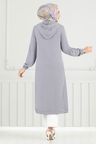 moda selvim كاب رمادي 362DVL897-M - Thumbnail