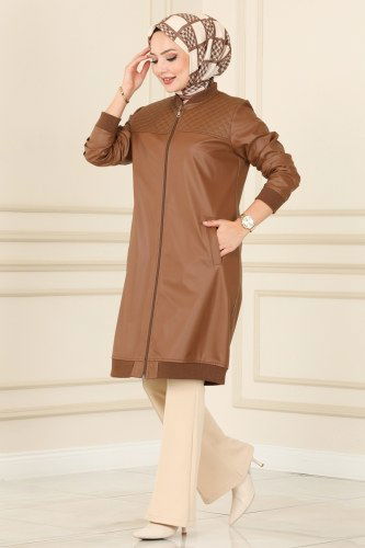 S.V.L. - Overcoat 3710S324 Tan
