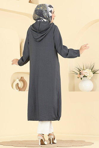 moda selvim Overcoat 4024HN394 Anthracite - Thumbnail