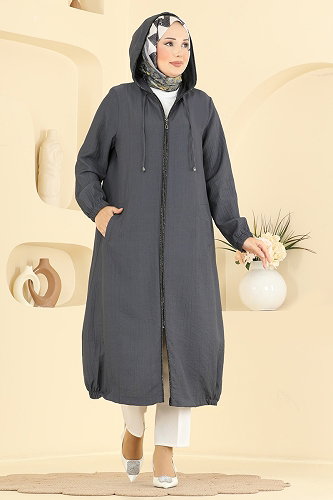 moda selvim كاب رمادي غامق 4024HN394 - Thumbnail