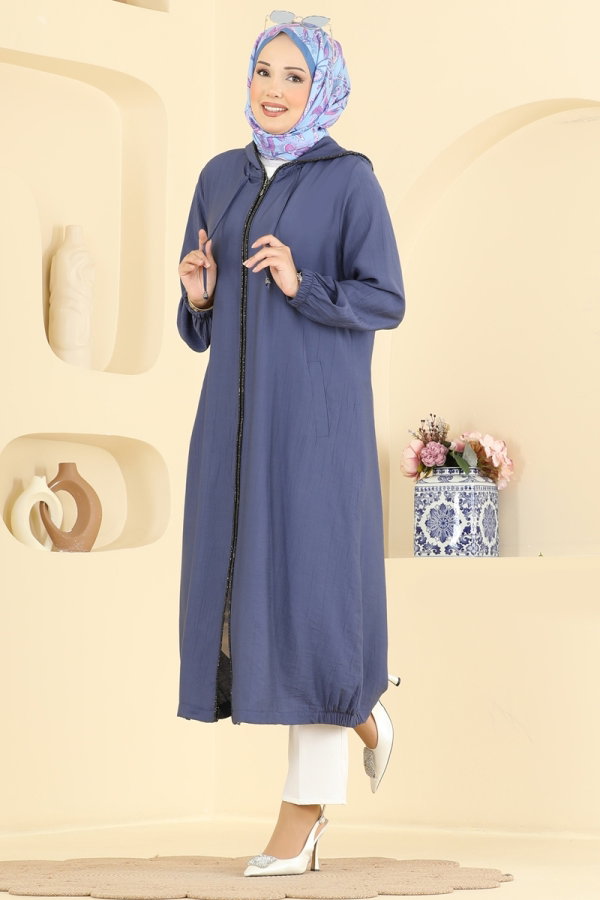 Modaselvim Overcoat / Coat Overcoat 4024HN394 Light Navy Blue