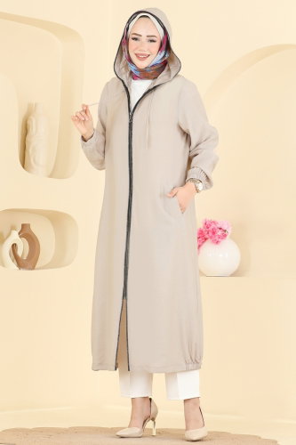 H.N.Z. - Overcoat 4024HN394 Stone